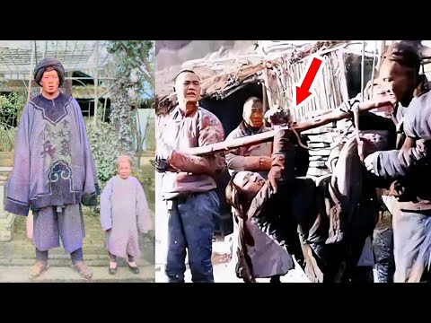 珍貴罕見清朝照片集：夫妻入洞房行"合巹禮"，女犯人被"浸豬籠"表情絕望