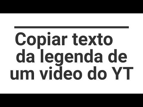 Copiar ou baixar legenda do Youtube