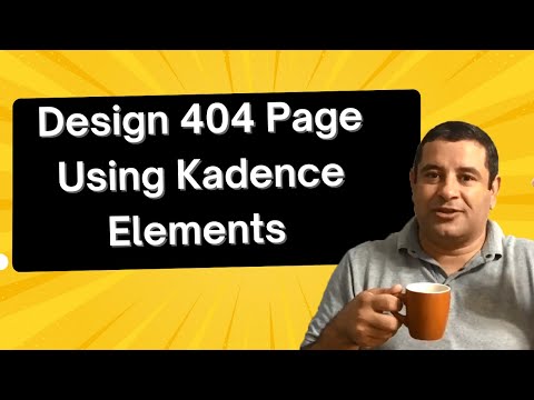How to design a 404-page using Kadence Theme