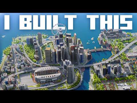 Building a HUGE MINECRAFT CITY in 24 HOURS