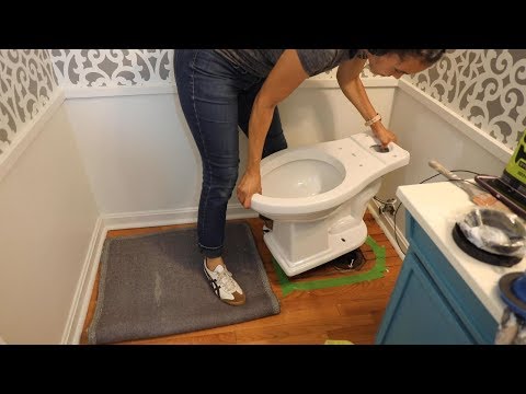 BEFORE & AFTER: How to Install a Toilet Yourself - Thrift Diving