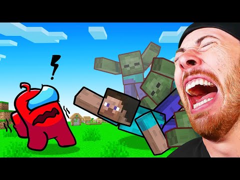 What If Among Us Was In MINECRAFT?! (Funny Animations)