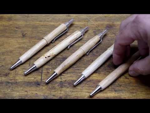 Woodturning - Pen turning without a penkit. | Cheap wooden pen.