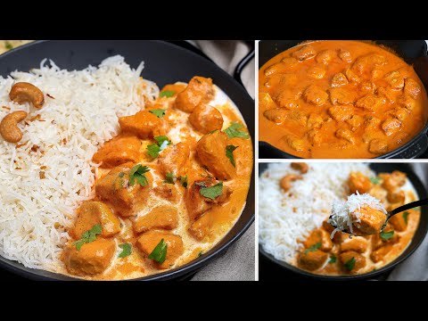 لازم تجربوا الدجاج بالطريقة الهندية (بتر تشيكن) هتعملوه احلي من المطاعم + خبز النان والأرز الأبيض❗️