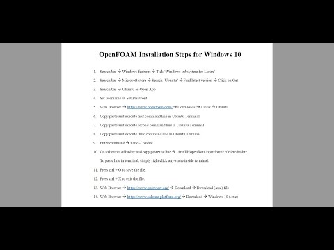 How to install OpenFOAM, Salome, Paraview and run a case in Windows 10 in 2023 - Tutorial