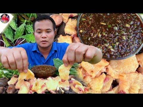 จุ๊เสือร้องไห้สดๆ กรอบกรุบคุ้ยแจ่วขมแกล้มมะระขี้นกอ่ำหล่ำเข้ากันแซ่บจ้วดสุดยอดคัก