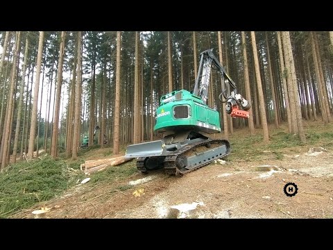 Neuson 183HVT tracked harvesters in long timber production