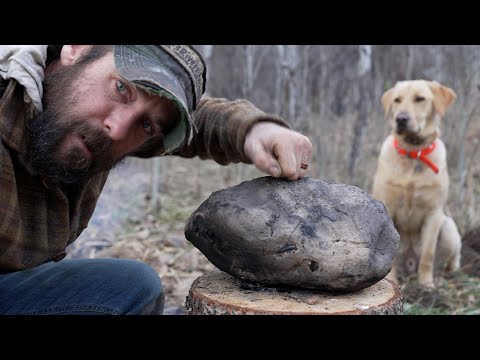 See what's INSIDE!  Bushcraft Cooking | Primitive Clay Baking