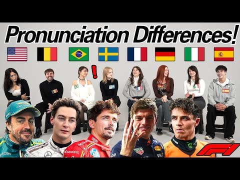 F1 Driver Pronunciation Differences Between 8 Different Countries! l Shocking Results!