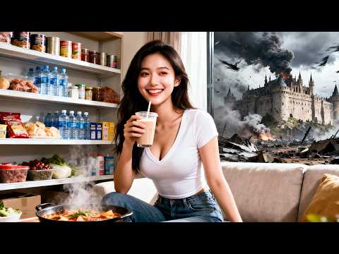 她花300萬囤貨被全村罵瘋子！直到末日飢荒開始，她在家大魚大肉！全村人像狗一樣蹲在門外討飯吃！