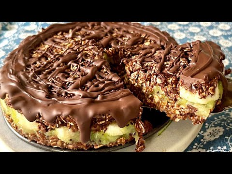 kein Gramm Zucker! Nehmen Sie Haferflocken, Kakao und Bananen, machen Sie ein wunderbares Dessert