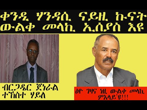 ERISAT: 2ይ ክፋል| ቀንዲ ሃንዳሲ ናይዚ ኩናት ወልቀ መላኪ ኢሰያስ እዩ። ብርጋዴር ጀነራል ተኸስተ ሃይለ
