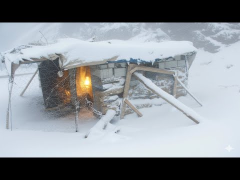 Trapped in a Deadly Snowstorm Surviving at -32°C Trapped in an Abandoned Cabin During a Snowstorm