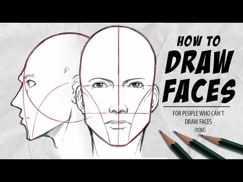 How to DRAW FACES - In your own Style [Front + Sideview] | DrawlikeaSir