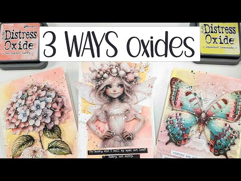 3 EASY blending BACKGROUNDS oxide inks - CARDMAKING for Beginners