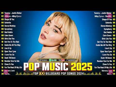 Sabrina Carpenter, Bruno Mars, Lady Gaga, The Weeknd, Maroon 5, Rihanna - Billboard Top 50 This Week