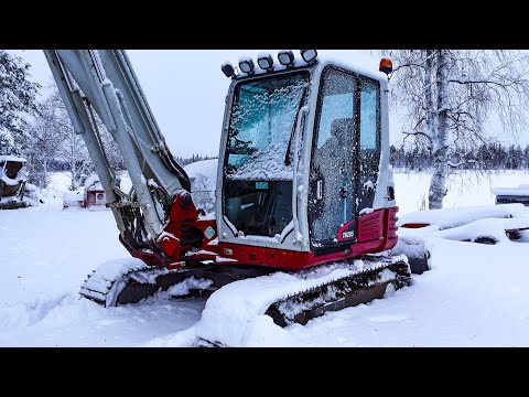 Installing a Diesel Heater in the excavator and testing it