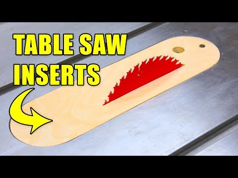 Making Table Saw Inserts / Throat Plates (Dado & Zero Clearance Inserts)