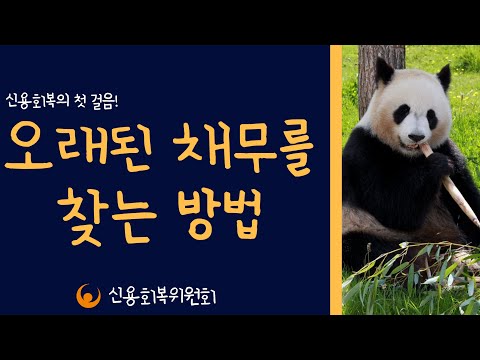 [판다 심사역]  신용회복! 오래된 채무 찾는 방법(신용정보조회,독촉장,은행,법원,채권자변동조회)