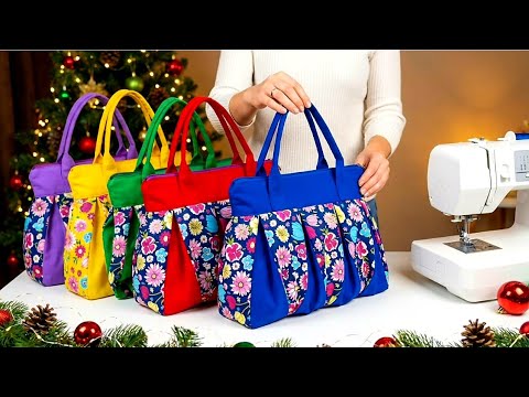 2 Cute Gift Bag Ideas For Christmas 🎁 Super Easy Way to Make a Bag 🎄