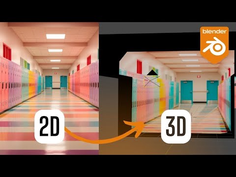 How to turn a 2D photo into 3D with Fspy and Blender | Camera Mapping Tutorial