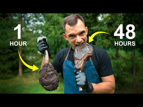 I cooked Tomahawk steak in 1 and 48 hours. I didn't expect such a result!