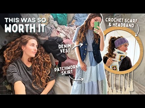 Making a new outfit using ONLY my fabric stash 🧵 (part 2)