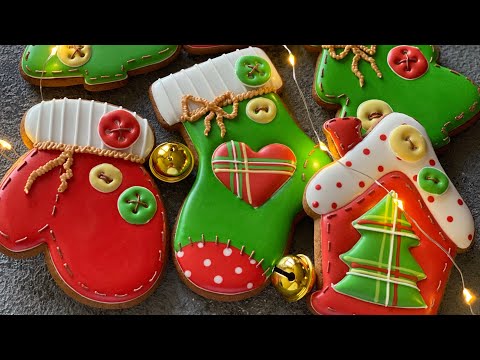 Быстрый и эффектный декор новогодних пряников / набор пряников на новый год