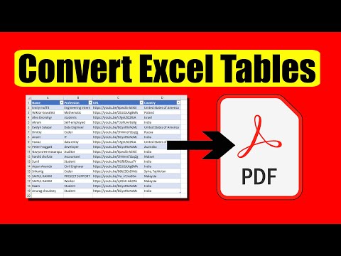 How to Convert a Table from Excel to PDF