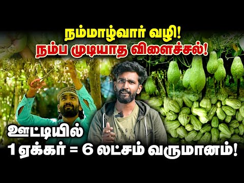 Nammalvar's way! Unbelievable yield! 1 acre in Ooty = 6 lakhs income!