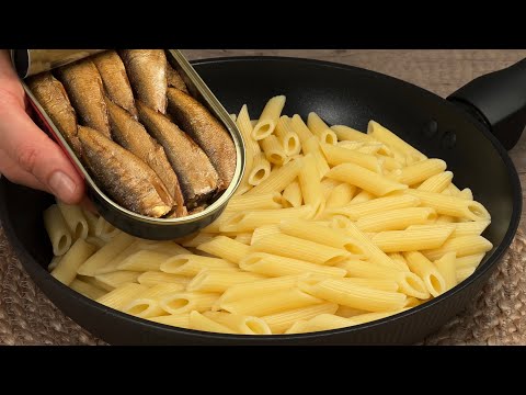 Sardinen mit Nudeln mischen! Diesen Trick habe ich in einem schicken Restaurant gelernt!