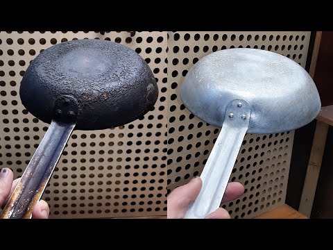 HOW TO CLEAN A FRYING PAN FROM STRONG CARBON STAINS, THE BEST REMEDY!!!