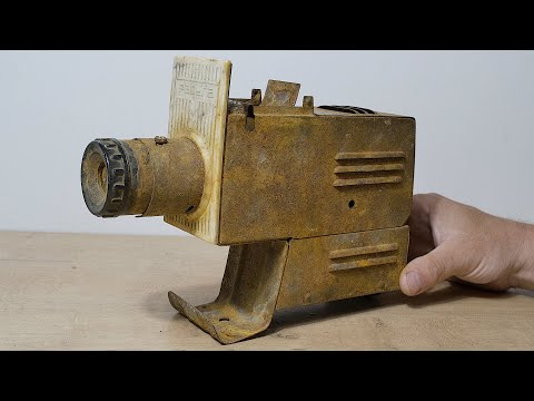 RESTORATION of the filmstrip "RAINBOW" from 1959. AMAZING restoration of a RUSTY slide projector.