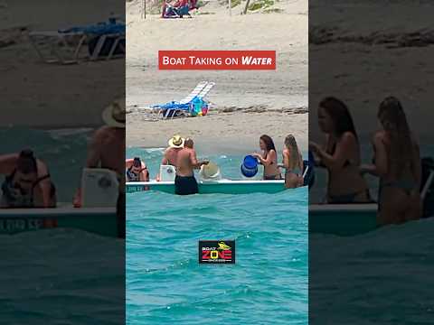 Boat TAKING ON Water at Boca Inlet !! Boat Zone