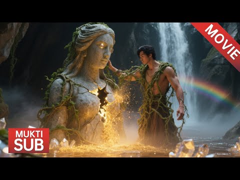 【Full Movie】男人进入神秘山洞，竟意外复活石像美人，从此命运改变! #半妖倾城 #李一桐