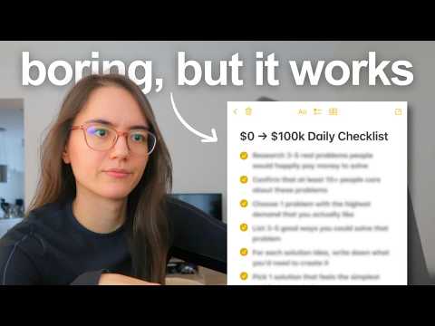 a daily checklist to get your business from $0 to $100K/year