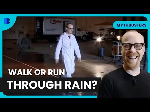 Should You Run or Walk in Rain? - Mythbusters - Science Documentary