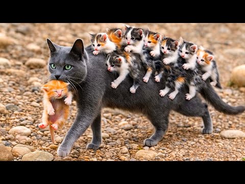 Where is this cat mom taking her kittens? The truth is truly heartwarming. ❤🥰😘😘👍