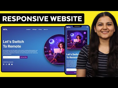 Responsive Website Using HTML, Tailwind CSS & JavaScript (step by step)