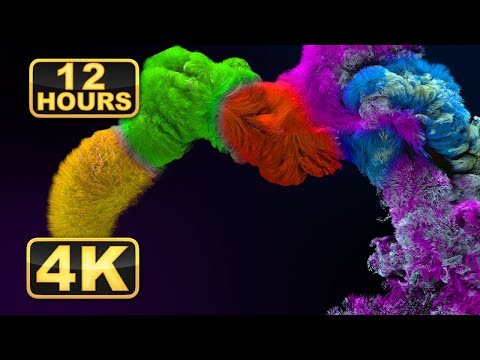 4K Abstract Relaxing Fluid Motion | Calming Music for Meditation & Sleep/Underwater Sand Turbulence