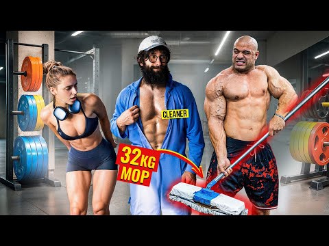 ELITE Powerlifter ANATOLY Use 32kg Mop | Pretended to be a CLEANER in a GYM #43