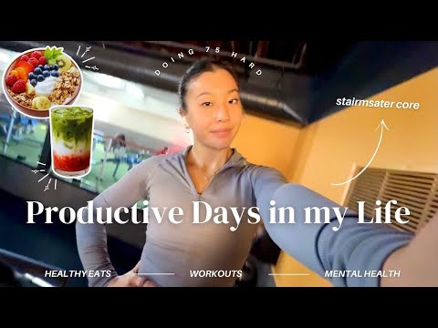 PRODUCTIVE DAYS IN MY LIFE on 75 Hard ~ gym workouts, healthy eats, & mental health work