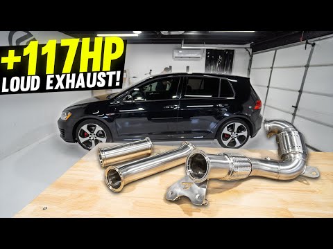 GTI Exhaust Install! +Unitronic Stage 2 Tune