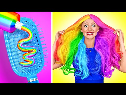 FANTASTIC BEAUTY HACKS AND MAKEUP TRENDS || From Nerd to Popular | Cool Hair Dyeing Tips by 123 GO!