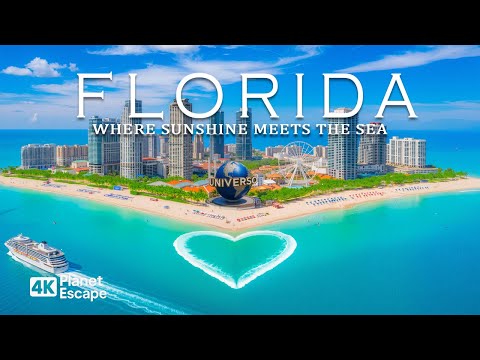 Florida 4k  – Paradise Beaches, Tropical Coastlines & Ocean Sunset Vibes with Deep House Chill