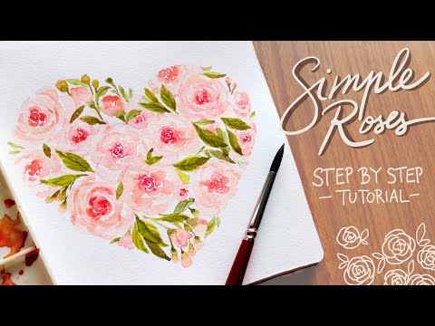 Valentine's Day Roses for Card Design: Watercolor Tutorial