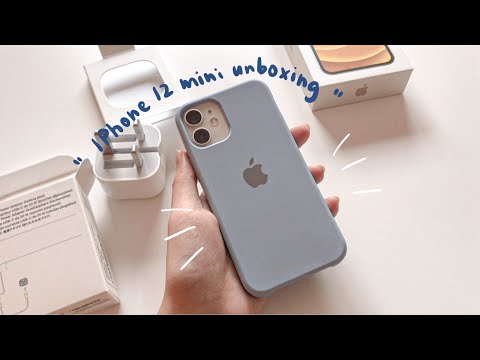 iphone 12 mini (white) unboxing 🍎 🤍 | aesthetic asmr | setting up + accessories ✨
