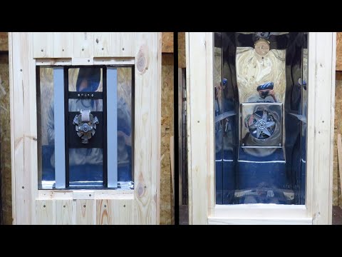 Установка ТЭН и вентилятора конвекции в коптильню