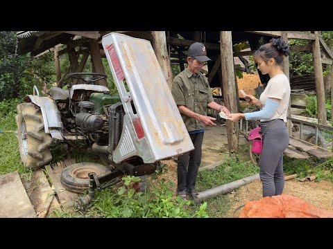 Starting the DT-14 diesel tractor 4 cylinders after 20 years of abandonment. Can the girl restore it