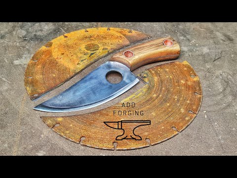 DIY Satori Knife from a Concrete Disc. How to make a Japanese-style knife